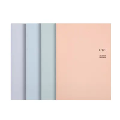 Корица на „Тетрадка Deli Linfini FA540-1, A5, 40 л., линиран офсет шамоа 70 г, корица ленен картон"
