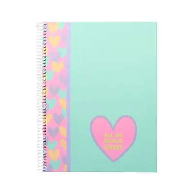 Корица на „Тетрадка със спирала ANCOR Hearts, A5, 80 л., м.квадр. офест 90 г, корица картон с UV лак"