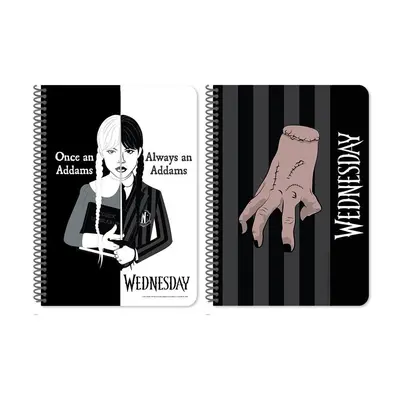 Корица на „Тетрадка със спирала WEDNESDAY, А5, 60 л., линиран офсет 70 г, 2 теми, корица картон"