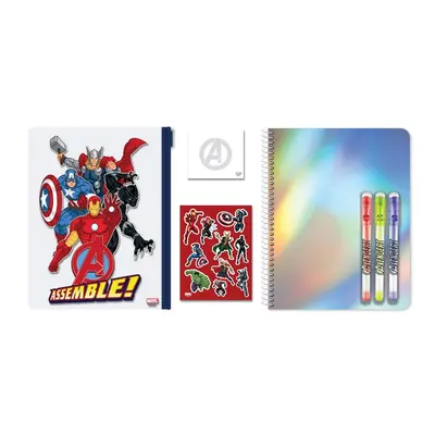 Корица на „Тетрадка със спирала AVENGERS, А5, 60 л., линиран офсет 70 г, PVC пауч с цип"