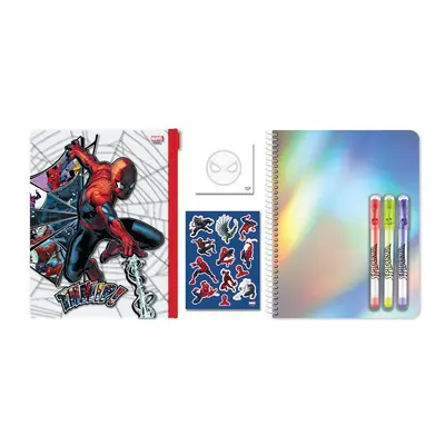 Корица на „Тетрадка със спирала SPIDERMAN, A5, 60 л., линиран офсет 70 г, PVC пауч с цип"
