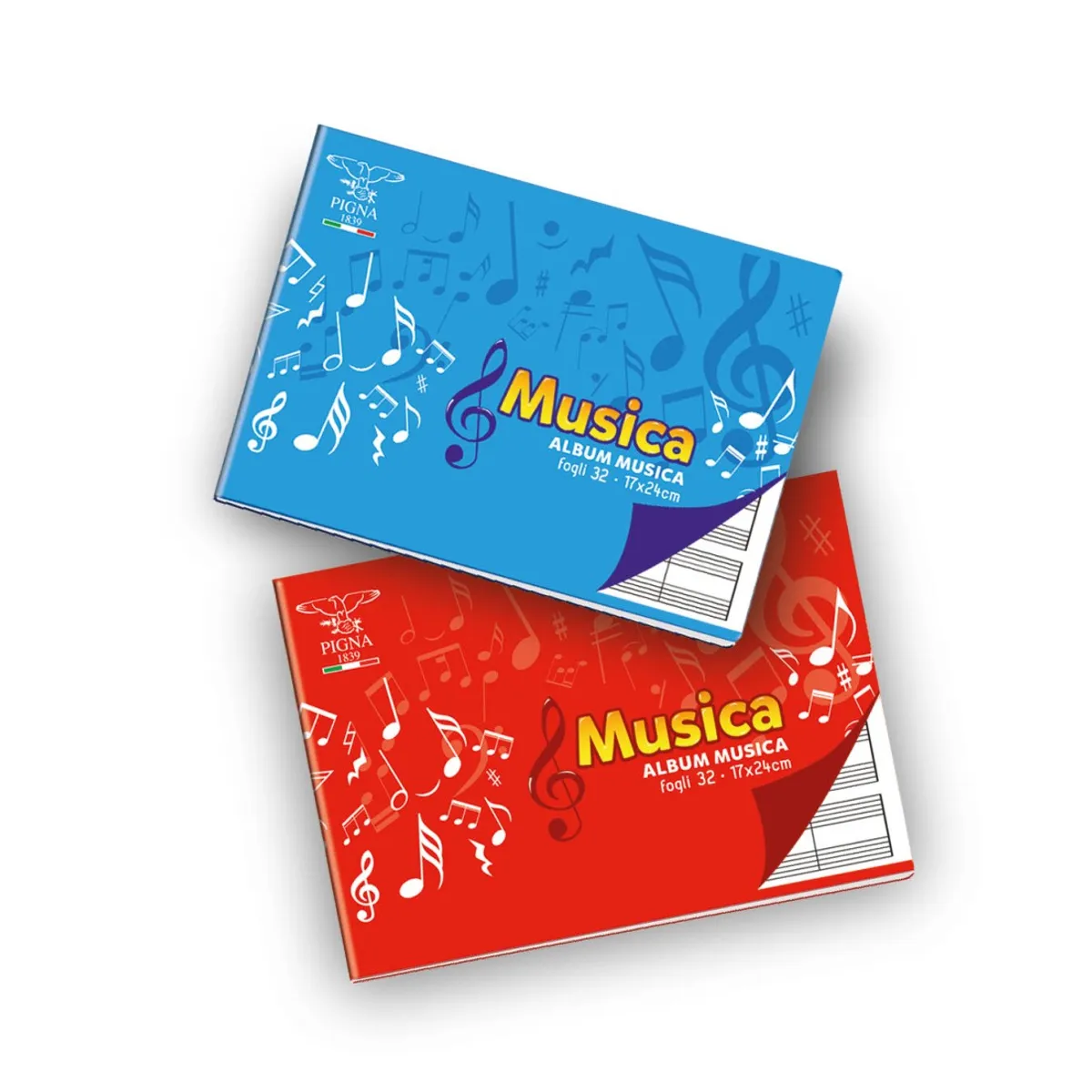 Нотна тетрадка с петолиние PIGNA Music, 170х240мм, 16 л., офсет 80 г