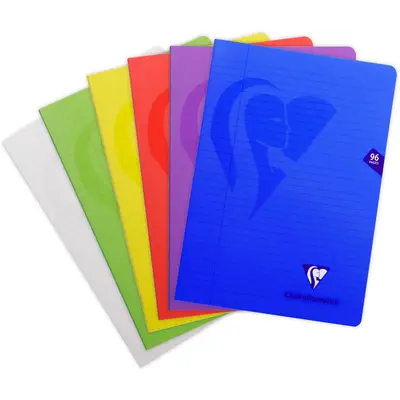 Корица на „Тетрадка Clairefontaine Mimesys, А4, 210х297 мм, 48 л., линиран офсет 90 г, PP подвързия, цветна"