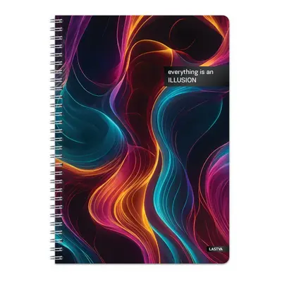 Корица на „Тетрадка със спирала LASTVA Illusion, A4, 100 л., линиран офсет 70 г, корица 300г, мат ламинат,UVлак"