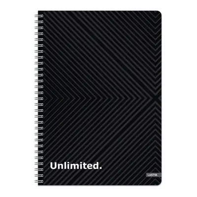 Корица на „Тетрадка със спирала LASTVA Unlimited, A4, 80 л., линиран офсет 70 г, тв. корица мат ламинат, UV лак"