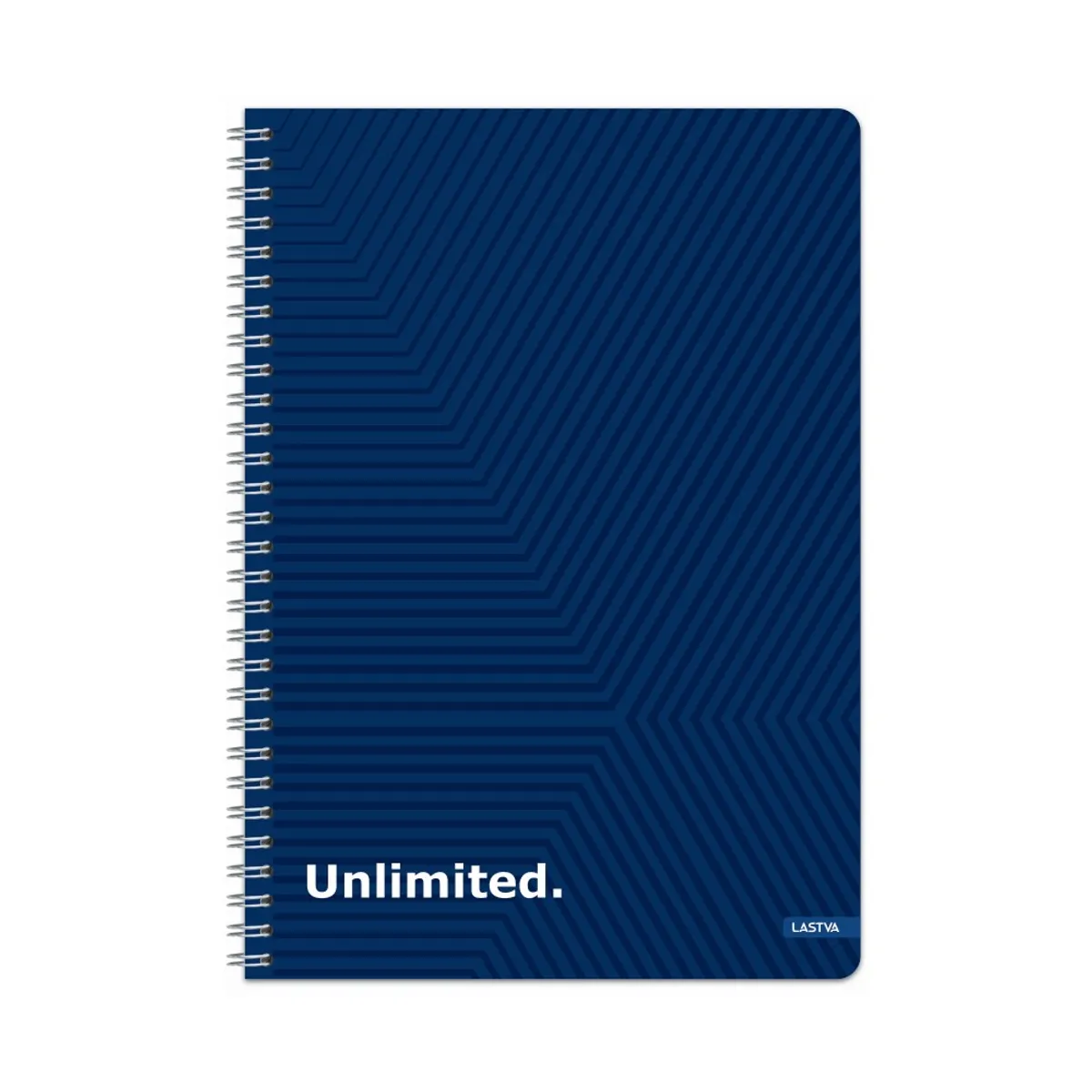 Тетрадка със спирала LASTVA Unlimited, A5, 80 л., линиран офсет 70 г, тв. корица мат ламинат, UV лак
