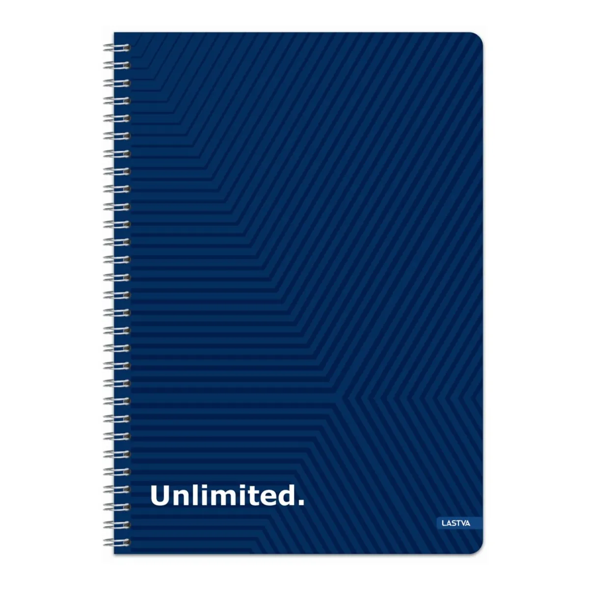 Тетрадка със спирала LASTVA Unlimited, A4, 150 л., линиран офсет 70 г, тв. корица мат ламинат,UV лак