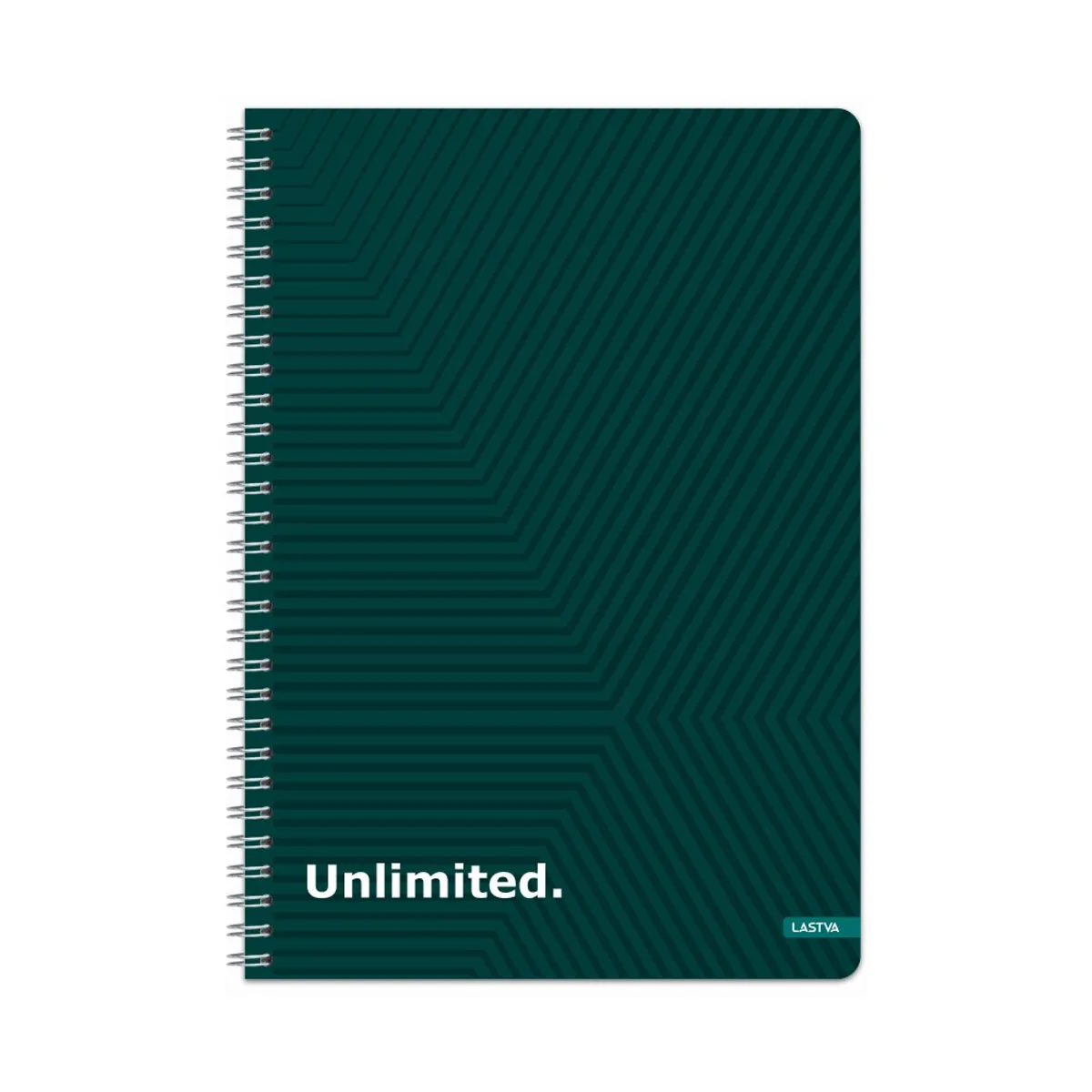 Тетрадка със спирала LASTVA Unlimited, A5, 150 л., линиран офсет 70 г, тв. корица мат ламинат,UV лак