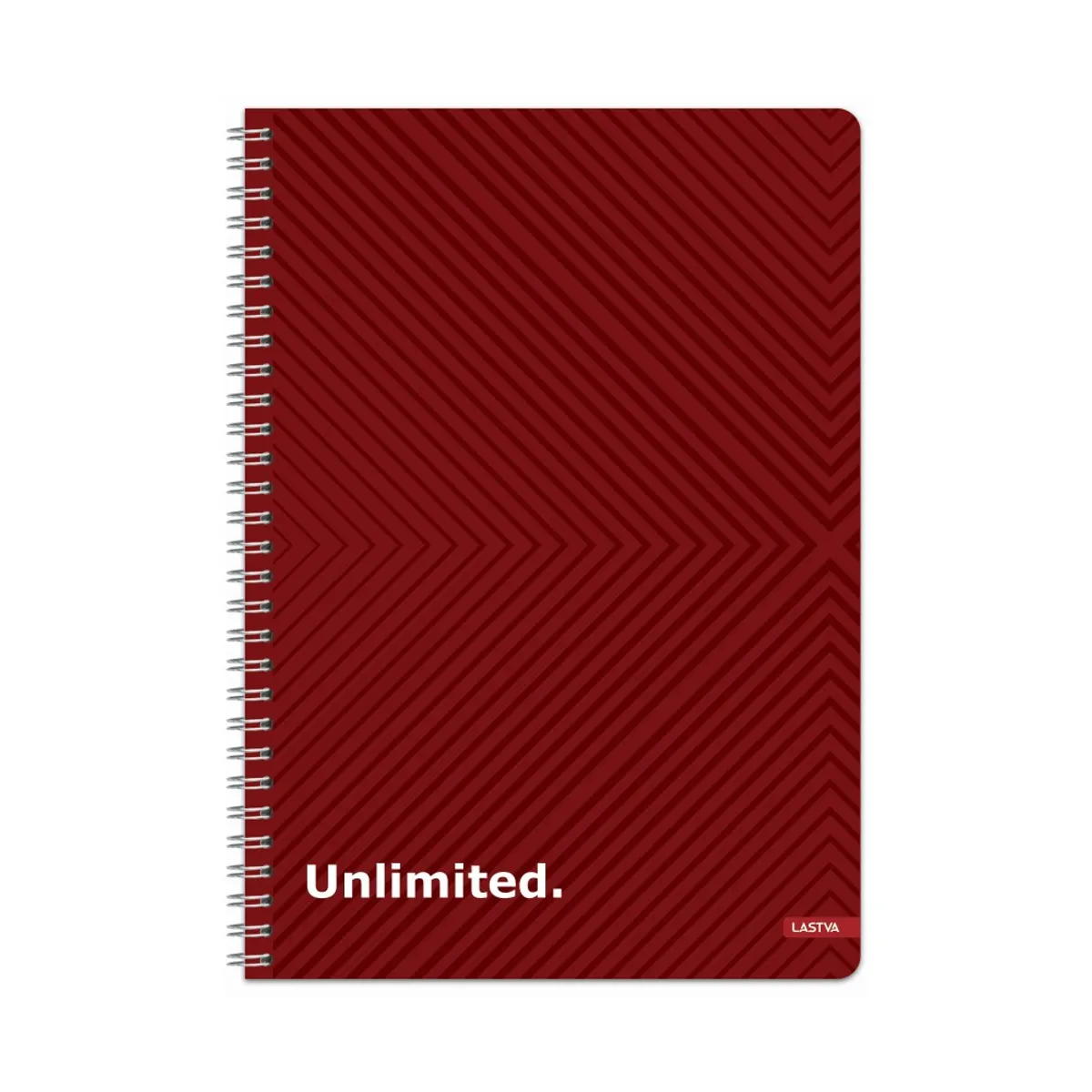 Тетрадка със спирала LASTVA Unlimited, A5, 200 л., линиран офсет 70 г, тв. корица мат ламинат,UV лак