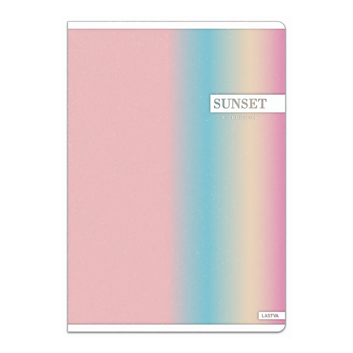 Тетрадка LASTVA Sunset, A4, 52 л., линиран офсет 80 г, корица 300 г, глитер ламинат