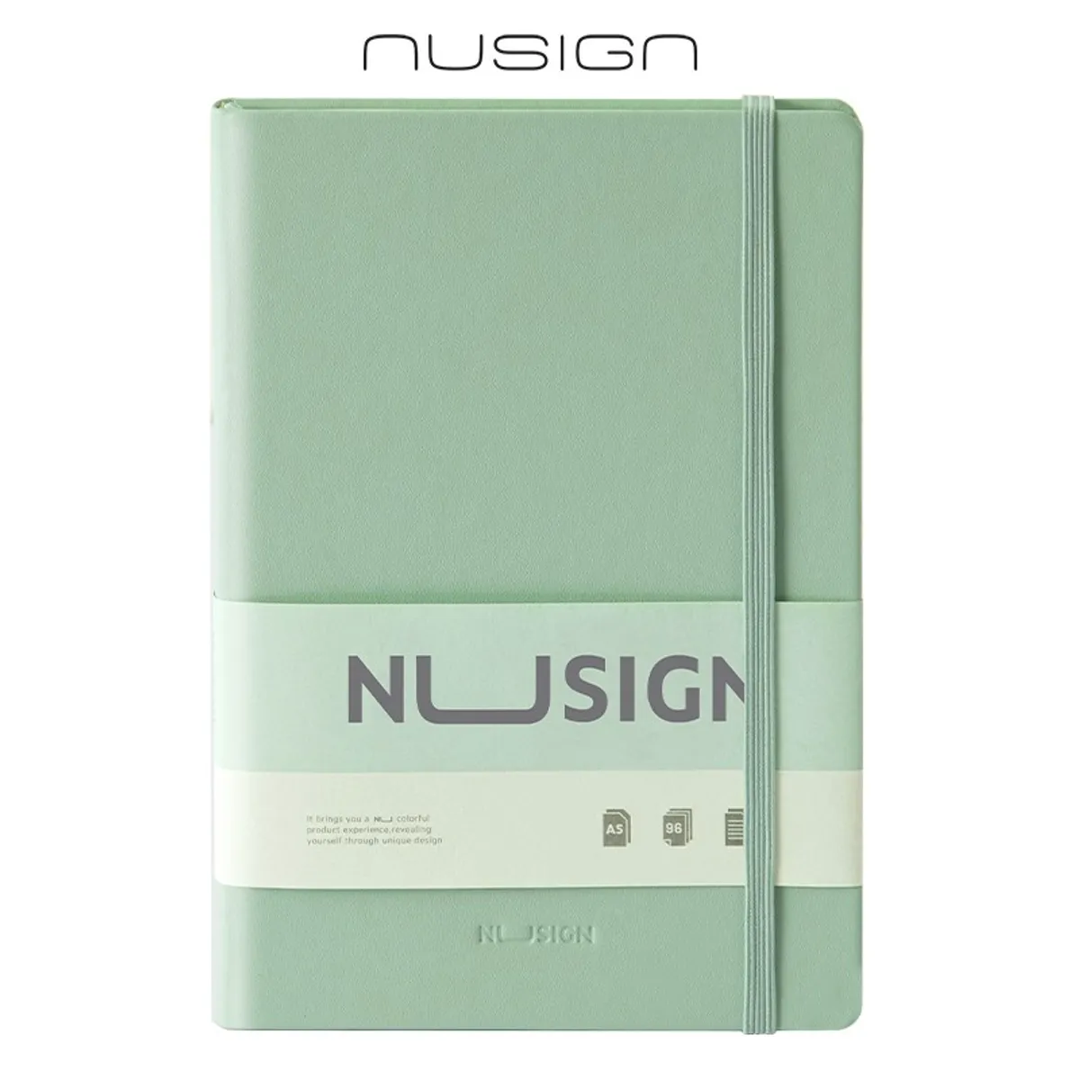 Бележник с ластик Nusign Classic ENS281  A5, 96 л., линиран шамоа офсет  80 г, корица ECO кожа, злн