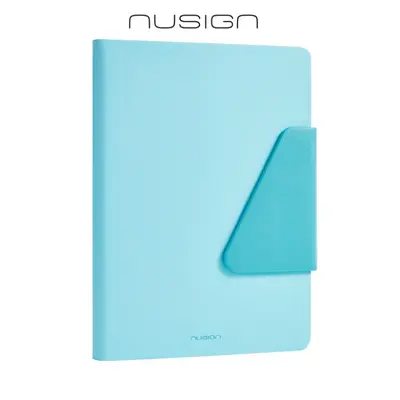 Корица на „Бележник с магнит Nusign Classic ENS209, A5, 120 л., линиран шамоа офсет  80 г, корица ECO кожа, син"
