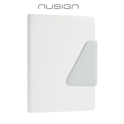 Корица на „Бележник с магнит Nusign Classic ENS209, A5, 120 л., линиран шамоа офсет  80 г, корица ECO кожа, бял"