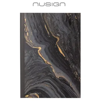 Корица на „Бележник Nusign NF ENS601-C, A5, 96 л., линиран офсет шамоа 80 г, твърда корица, черен"