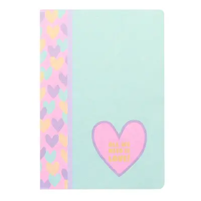 Корица на „Календар-бележник дневник ANCOR Hearts School, A5, с дати, за 2025 и 2026, UV лак"