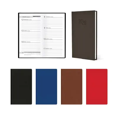 Корица на „Джобен календар-бележник LASTVA Pocket, A6, 56 л., линиран офсет 80 гр, термо PU корици, черен"