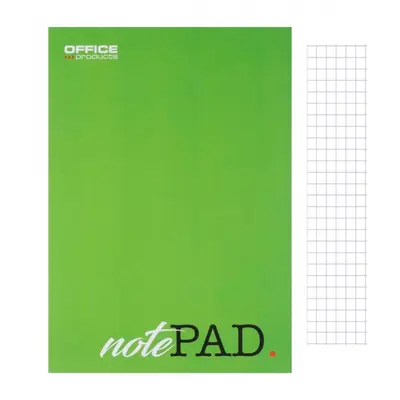 Корица на „Блокнот OFFICE PRODUCTS, A4, 50 л., офсет с квадратчета 60 г"