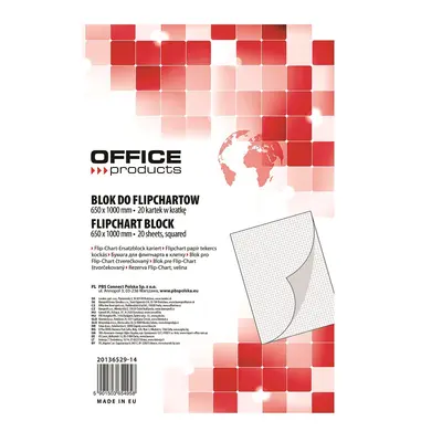 Корица на „Пад за флипчарт OFFICE PRODUCTS, 65х100 см, кариран офсет 70 г, 20 листа"
