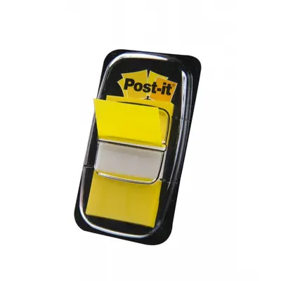 Корица на „Самозалепващи индекси с диспенсър Post-it, PVC, 25х43 мм, 50 л., жълти"