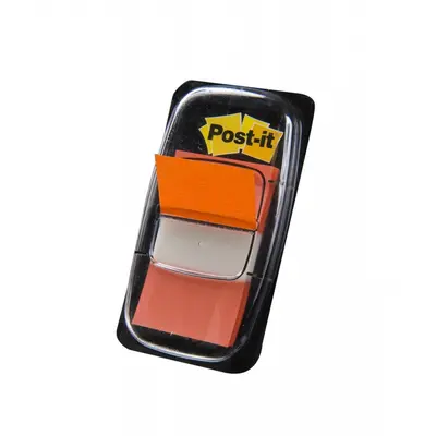 Корица на „Самозалепващи индекси с диспенсър Post-it, PVC, 25х43 мм, 50 л., оранжеви"