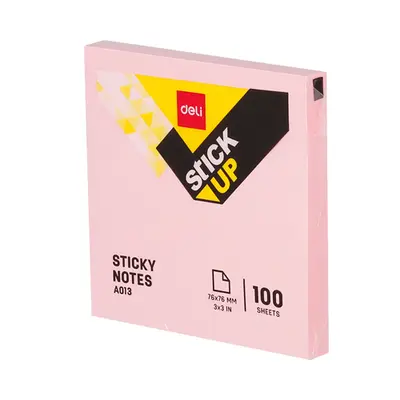 Корица на „Самозалепващи листчета Deli Stick Up EA01303, 76х76 мм, 100 л., пастелно розови"