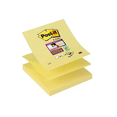 Корица на „Самозалепващи листчета Post-it Super Sticky Z-notes, 76х76 мм, 90 л., пастелно жълти, PEFC хартия"