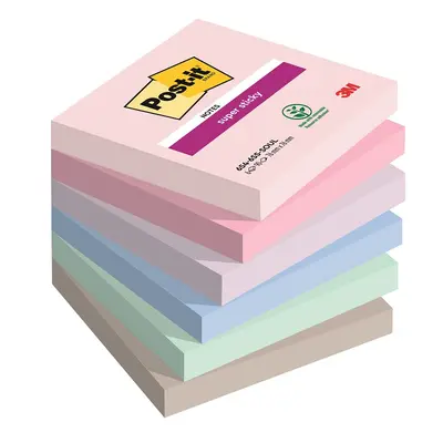 Корица на „Самозалепващи листчета Post-it Super Sticky Soulful, 76х76 мм, 6х90 л., микс, PEFC хартия"