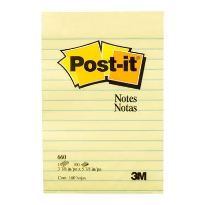 Корица на „Самозалепващи листчета линирани, Post-it Large, 101х152 мм, 100 л., пастелно жълти, PEFC хартия"