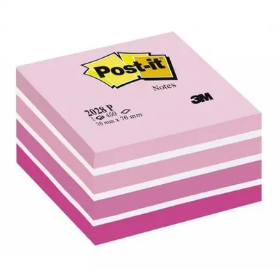 Корица на „Самозалепващо кубче Post-it Pink, 76х76 мм, 450 л., микс, розово, PEFC хартия"