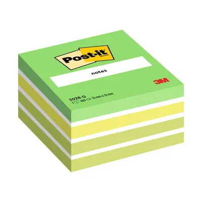 Корица на „Самозалепващо кубче Post-it Green, 76х76 мм, 450 л., микс, зелено, PEFC хартия"