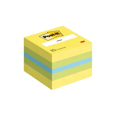 Корица на „Самозалепващо мини кубче Post-it Lemon, 51х51 мм, 400 л., микс 3 цвята, неоново, PEFC хартия"