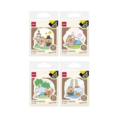 Корица на „Самозалепващи листчета Deli Stick Up Capypets EA962, 50х50 мм, 40 л."