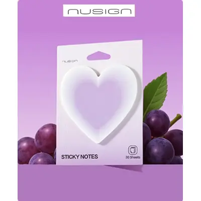 Корица на „Самозалепващи листчета Nusign Sunshine Whisper ENS326, 70х70 мм, 30 л., сърце"