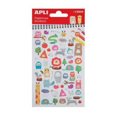 Корица на „Стикери APLI, Животни, 48 бр."