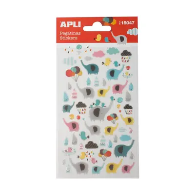 Корица на „Стикери APLI, Слончета, 61 бр."