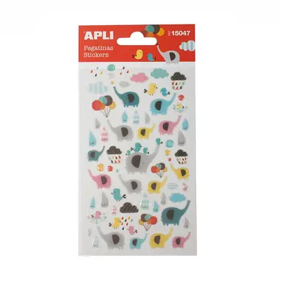 Корица на „Стикери APLI, Слончета, 61 бр."
