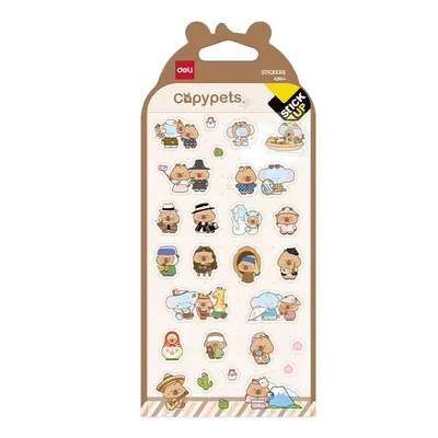 Корица на „Стикери Deli Stick Up Capypets EA964, епоксидни, 162х87 мм, 1 л."