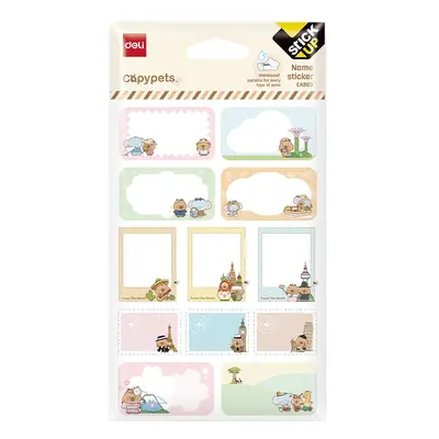 Корица на „Стикери Deli StickUp Capypets EA963, винилови, 110x165мм, 2 л."
