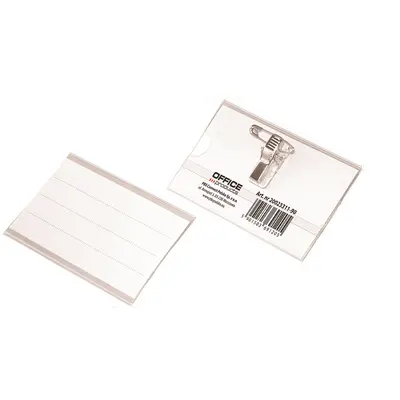 Корица на „Хоризонтален бадж OFFICE PRODUCTS, 57x90 мм, с игла и клип"