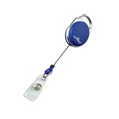Корица на „Yo-Yo Ролетка за бадж Durable, с метална кука, корда 800 мм, тъмносиня"