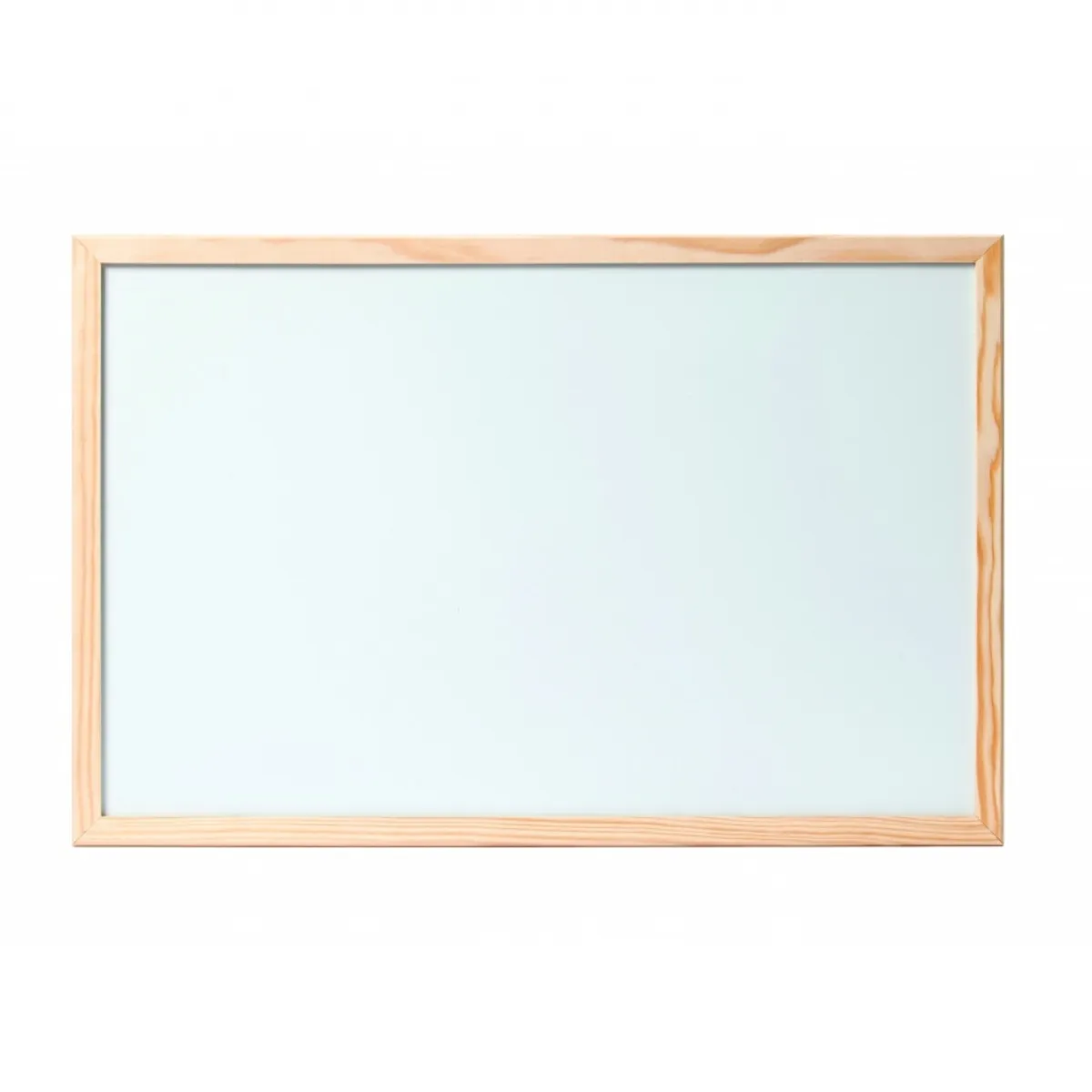 Бяла магнитна дъска Bi-Office Essential, 600x450 мм, дървена рамка