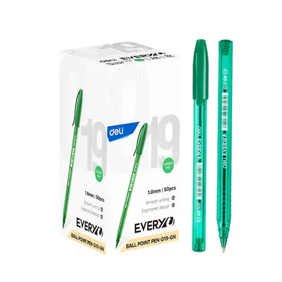 Корица на „Химикалка Deli EveryU EQ19-GN, 1 мм, зелена"
