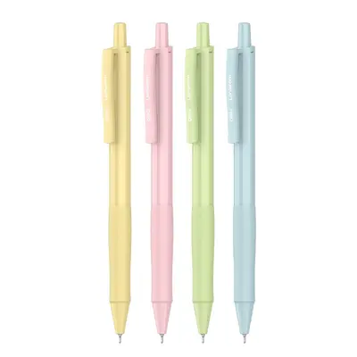 Корица на „Автоматични химикалки Deli LonGreen EQ42E-BL, с грип, иглен връх 0.7 мм, сини, 4 бр."