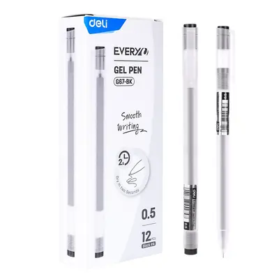 Корица на „Гелова химикалка Deli EveryU EG67-BK, иглен връх 0.5 мм, черна"