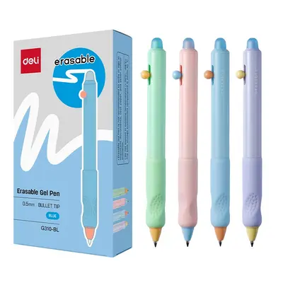 Корица на „Автоматична изтриваема химикалка Deli erasable EG310-BL, с грип, 0.5 мм, синя"