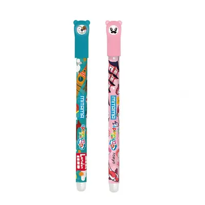 Корица на „Изтриваеми химикалки MITAMA Spinny Pen, Travel Colection, 0.7 мм, сини, опаковка 2 бр."