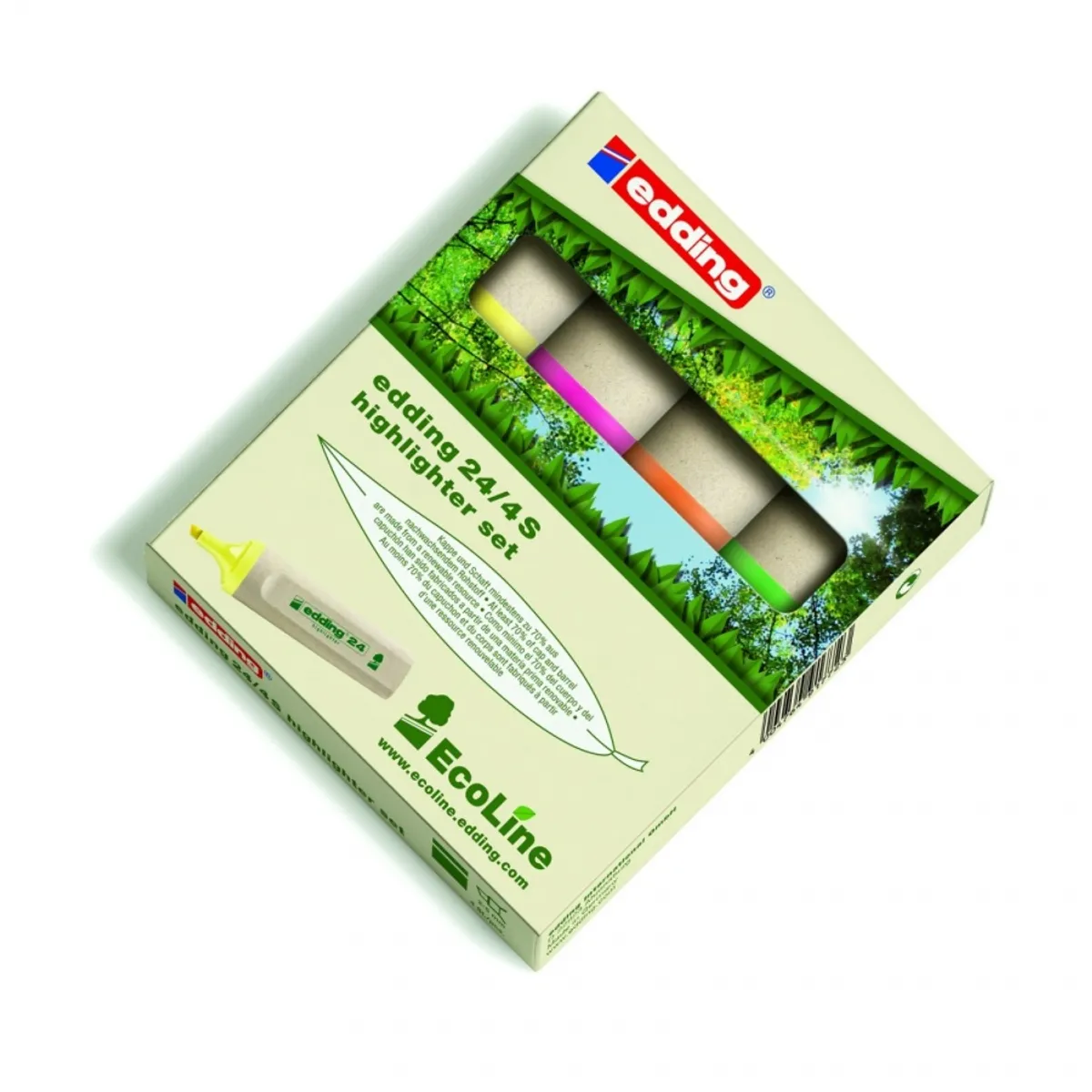 Комплект Текст маркер Edding EcoLine - 4 цвята