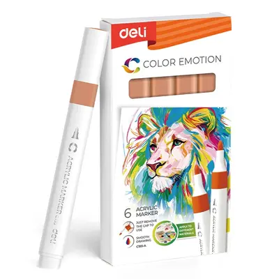 Корица на „Акрилен маркер Deli Color Emotion EC193A, объл връх, Camel"
