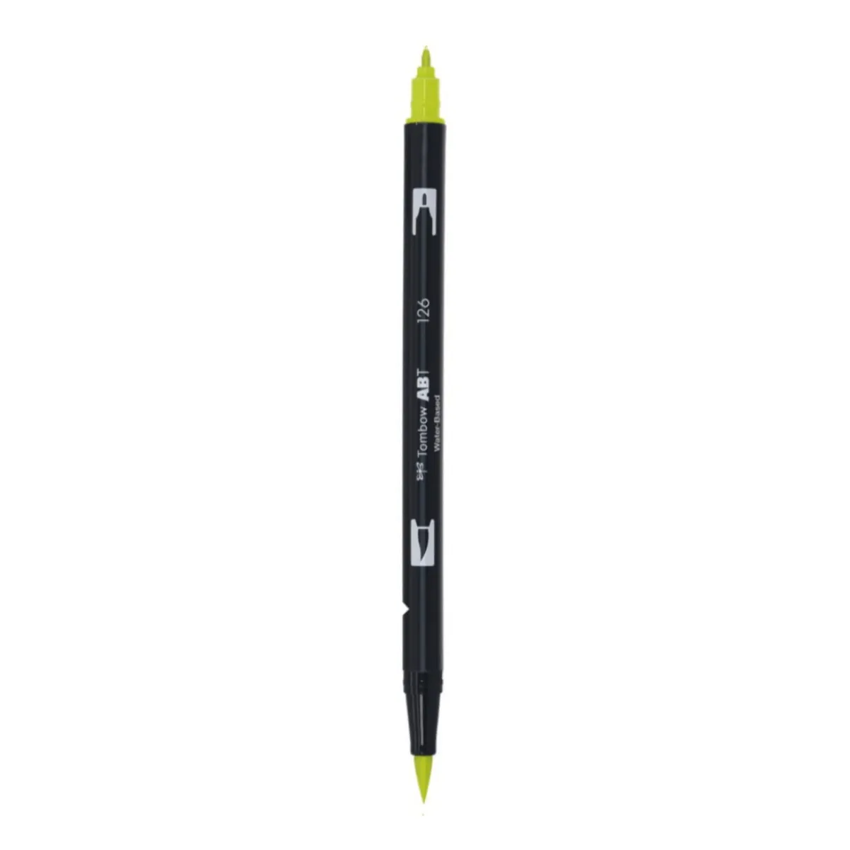Aкварелен двувърх маркер Tombow ABT Dual Brush, четка 3.5 мм, връх 0.8 мм, 126 light olive