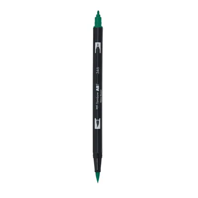Корица на „Aкварелен двувърх маркер Tombow ABT Dual Brush, четка 3.5 мм, връх 0.8 мм, 346 sea green"
